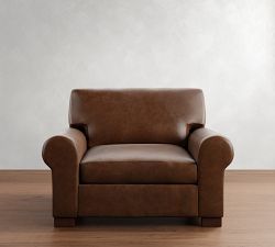 Turner Roll Arm Leather Chair