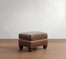Irving Leather Storage Ottoman (22")