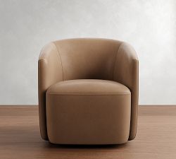 Preston Leather Swivel Chair