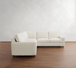 PB Comfort Square Arm 3-Piece L-Shaped Sectional (106")