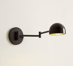 Sherman Metal Swing-Arm Dome Sconce (20")