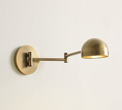 Sherman Metal Swing-Arm Dome Sconce (20")