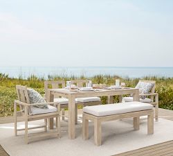 Indio Eucalyptus Extendable Outdoor Dining Table (61"-86")