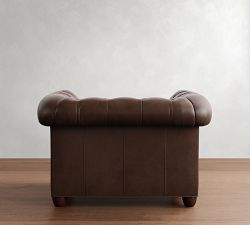 Chesterfield Roll Arm Leather Chair