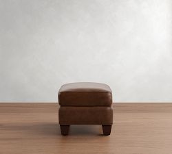 Irving Leather Storage Ottoman (22")