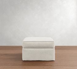 Pearce Slipcovered Storage Ottoman (32")