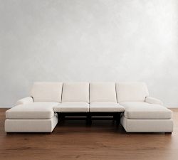 Turner Roll Arm Power Reclining Double Chaise Sectional (138"&ndash;163")