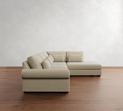 Big Sur Roll Arm Deep Seat 3-Piece Bumper Sectional (121")
