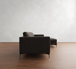 Jake Leather Chaise Sectional (111"&ndash;120")