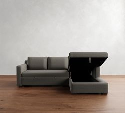 Shasta Square Arm Trundle Chaise Sleeper Sectional (101")
