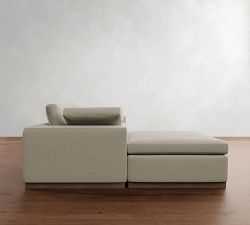 Dream Wood Base Modular Chaise Sectional (129"&ndash;172")