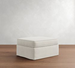 Pearce Slipcovered Storage Ottoman (32")