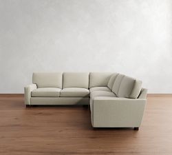 Turner Square Arm 3-Piece L-Shaped Sectional (106"&ndash;110")
