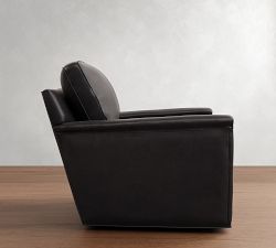 Tyler Square Arm Leather Swivel Chair
