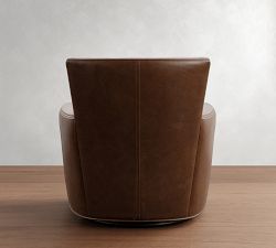 Irving Square Arm Leather Swivel Glider