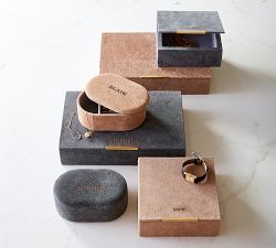 Avalon Oval Suede Jewelry Box