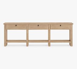 Open Box: Modern Farmhouse Rectangular Console Table (90") - Fog