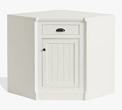 Open Box: Aubrey Modular Media Corner Cabinet Base (49.5"W x 36"H) - Dutch White