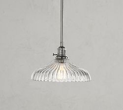 Rod Pendant - Fluted Glass (12")