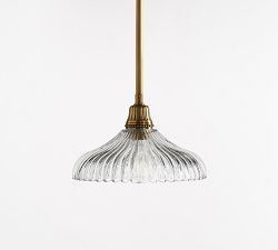 Rod Pendant - Fluted Glass (12")