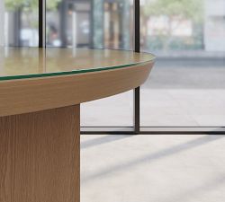 Dietrich Round Glass Communal Table Top