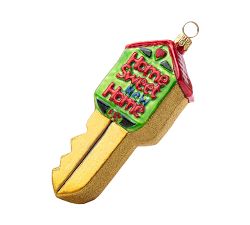 Handmade Heirloom New Home Key Ornament