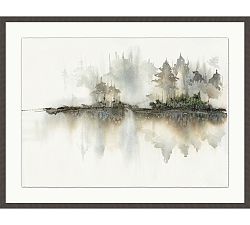 Open Box: Quietside Pines Framed Print #1 - Black