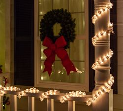 18' Clear Incandescent Garland Lights With White Wire
