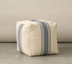 River Striped Pouf
