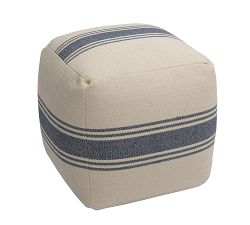 River Striped Pouf