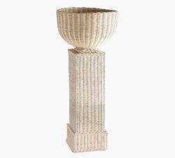 Handwoven Rattan Decorative Footed Bowl