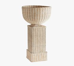 Handwoven Rattan Decorative Footed Bowl
