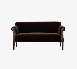 Maribel Roll Arm Leather Sofa (30")