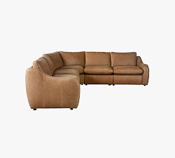 Cindy Leather Power Reclining Sectional (216")