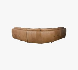 Cindy Leather Power Reclining Sectional (216")