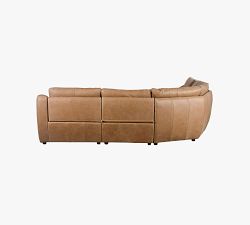 Cindy Leather Power Reclining Sectional (216")