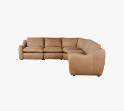 Cindy Leather Power Reclining Sectional (216")