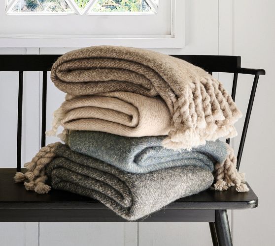 Herringbone Twisted Tassel Throw