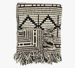 Ginni Diamond Pattern Fringe Throw