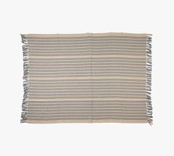 Jessi Striped Fringe Throw