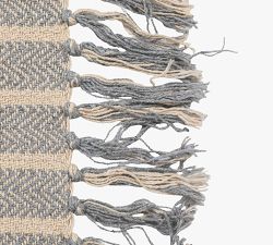 Jessi Striped Fringe Throw