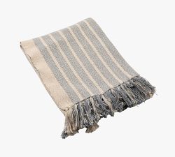Jessi Striped Fringe Throw