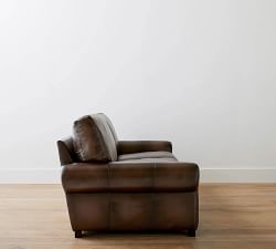 Turner Roll Arm Leather Sofa (69"&ndash;109")