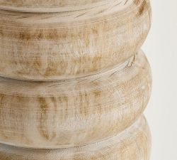Delilah Stacked Wood Table Lamp (30")