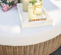 Huntington Wicker Round Swivel Outdoor Daybed