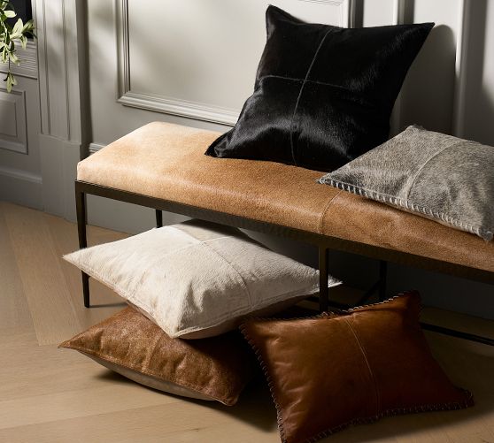 Pieced Hide Pillow Cover