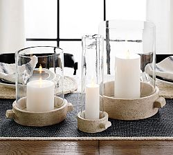 Artisan Handcrafted Ceramic Hurricane Candle Holder