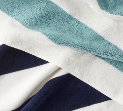 Kids Reversible Awning Striped Organic Beach Towel