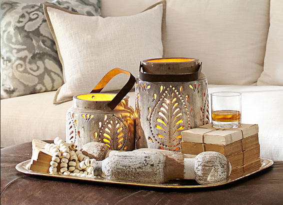 How To Decorate A Coffee Table, Pottery Barn Table Decorating Ideas