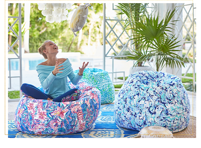 Lilly pulitzer deals pottery barn chair